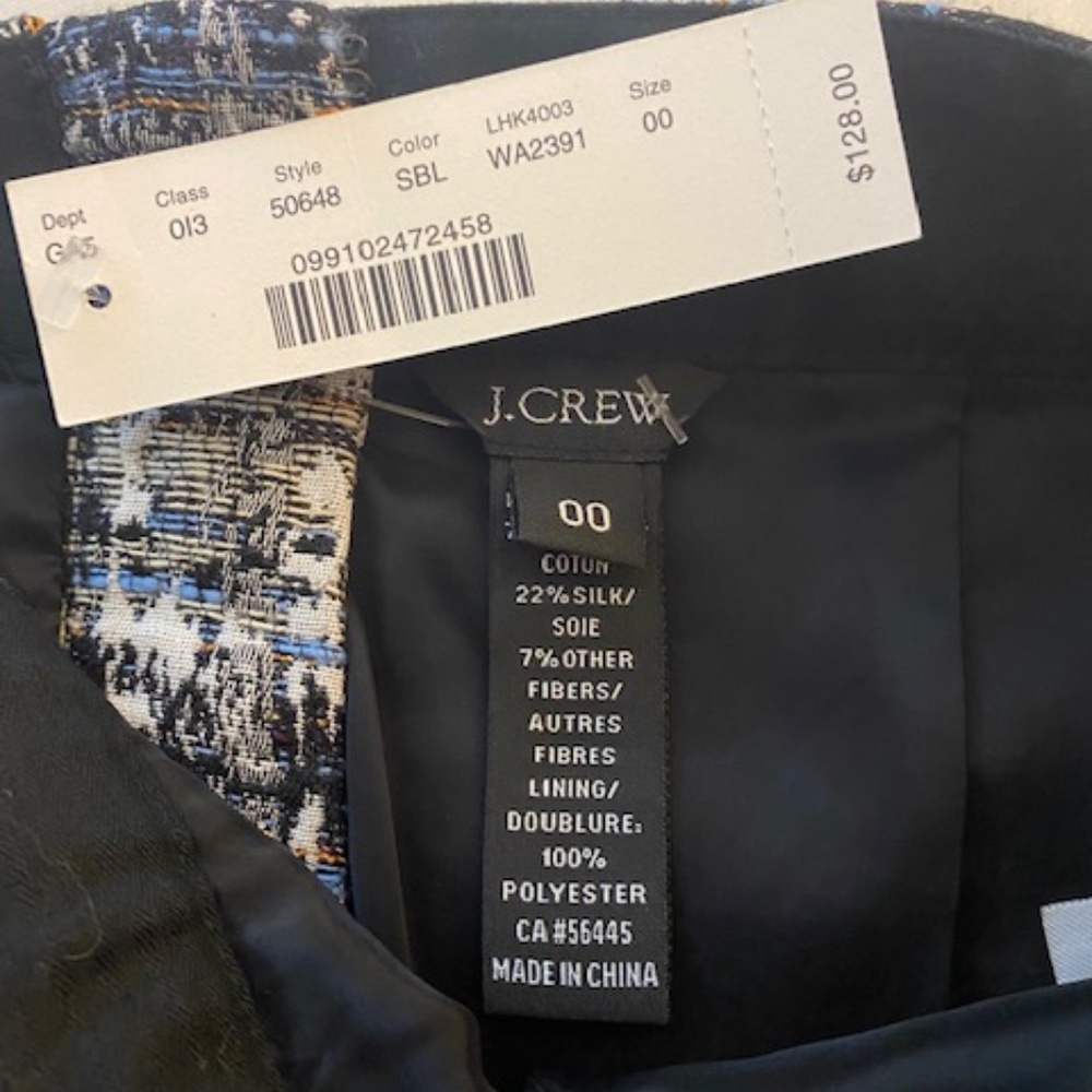 NWT J Crew mini skirt Size 00 - Picture 4 of 5